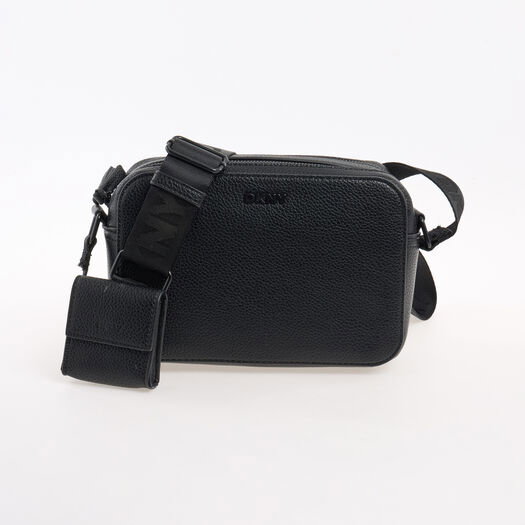 Black Textured Pouch & Camera Bag