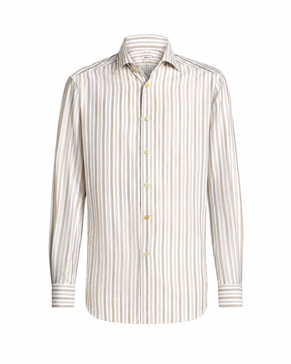 STRIPED COTTON SHIRT IN BROWN