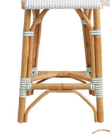 Riviera Rattan Counter Stools - Sage