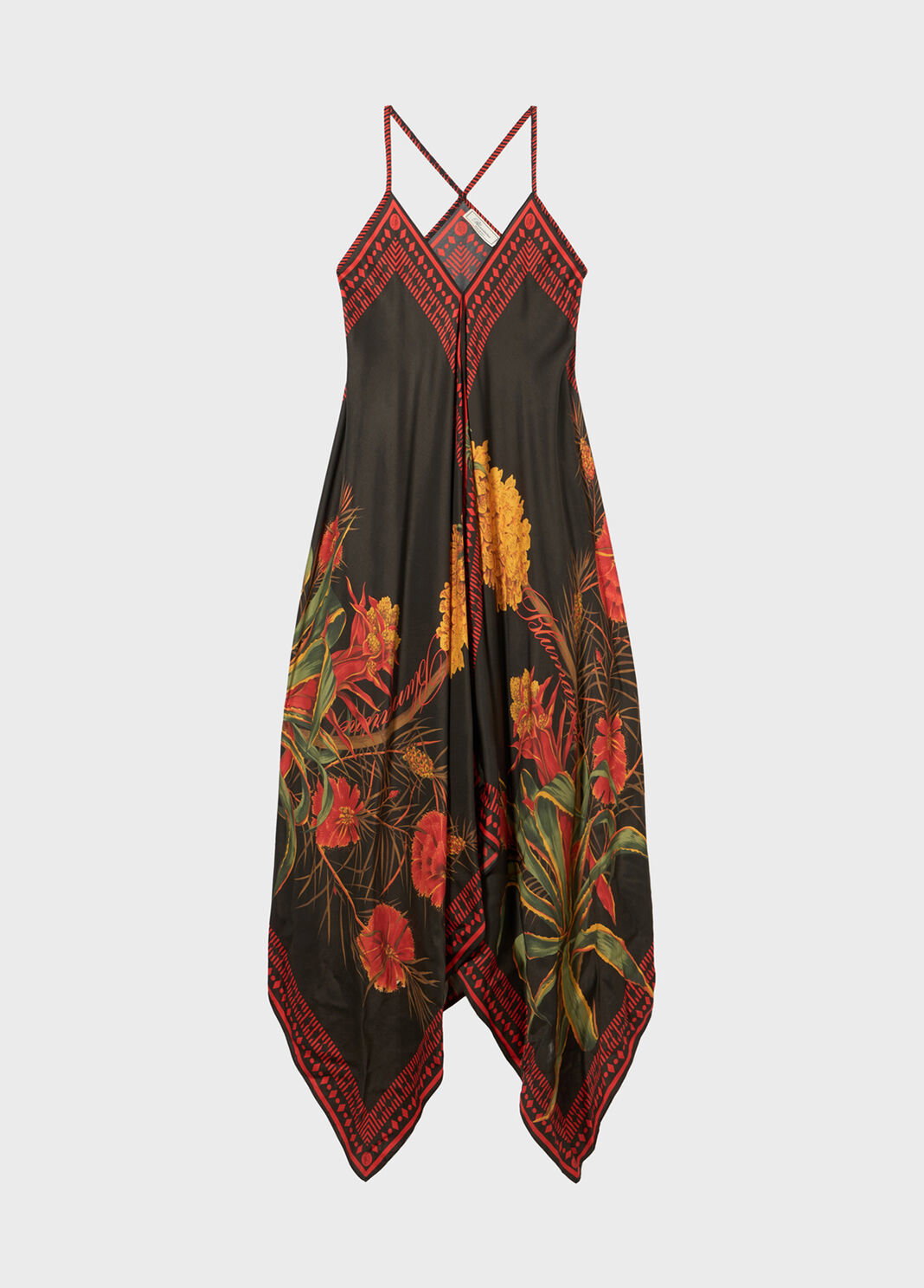 Long printed twill dress