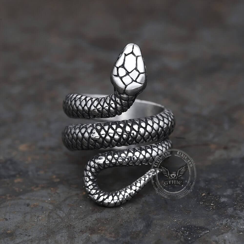 Image of Coiled Snake Stainless Steel Ring