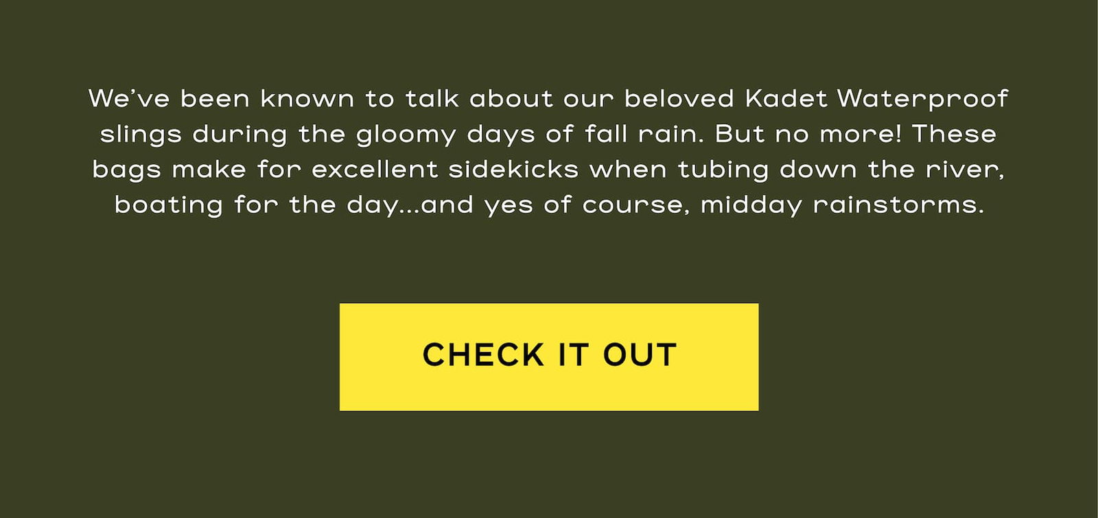 The waterproof Kadet family of slings. Check them out.