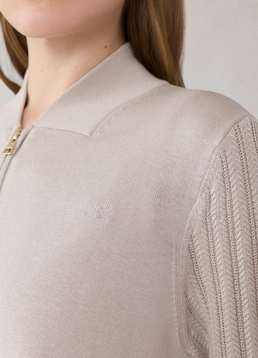 LORETTA Bomber in Silk Cotton Knit