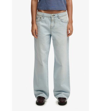 Jeans Mid Rise Wide Leg azul