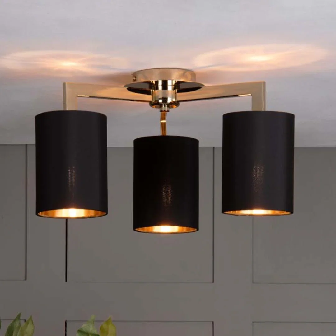 Image of Olive Gold & Black Ceiling Light