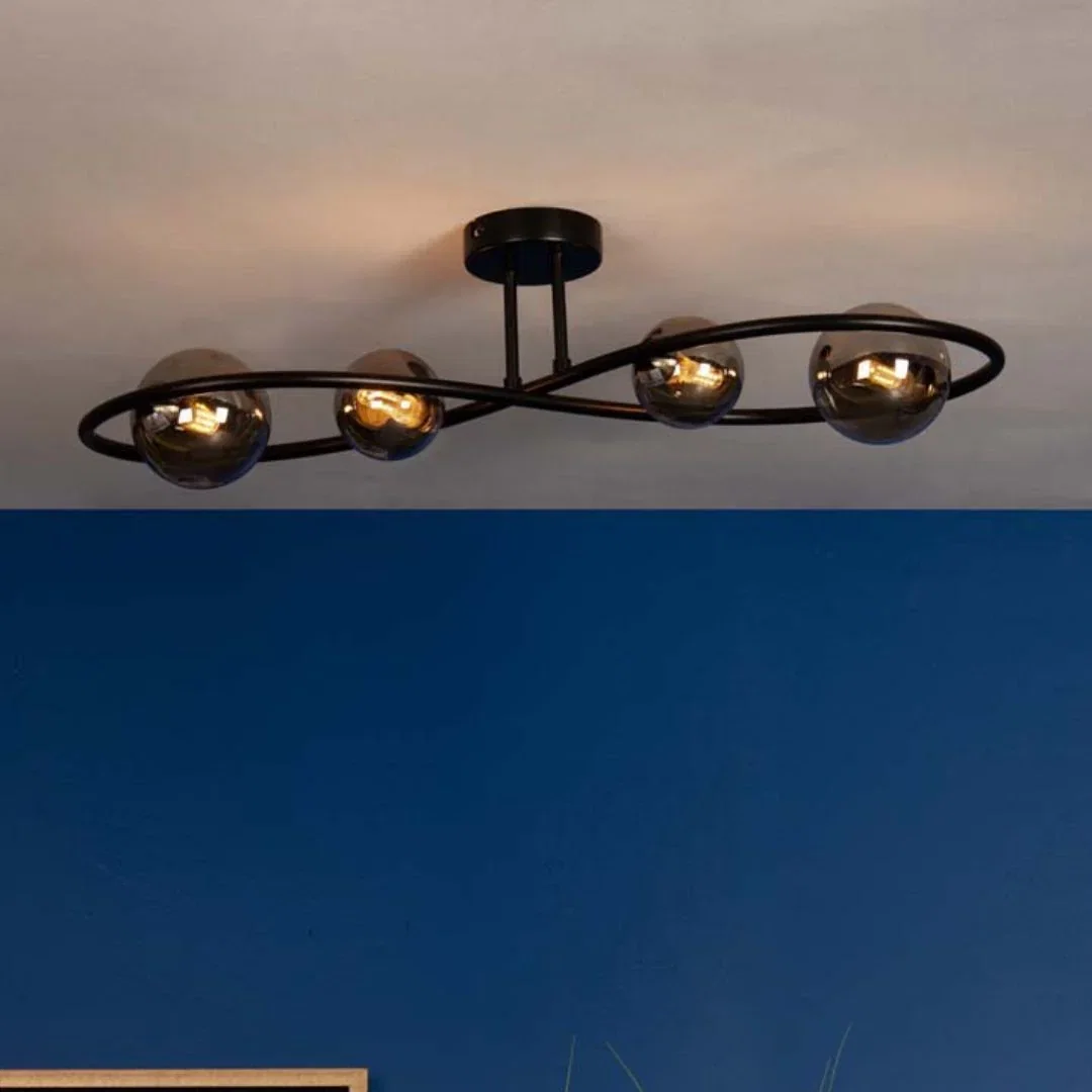 Image of Lena Black Ceiling Light