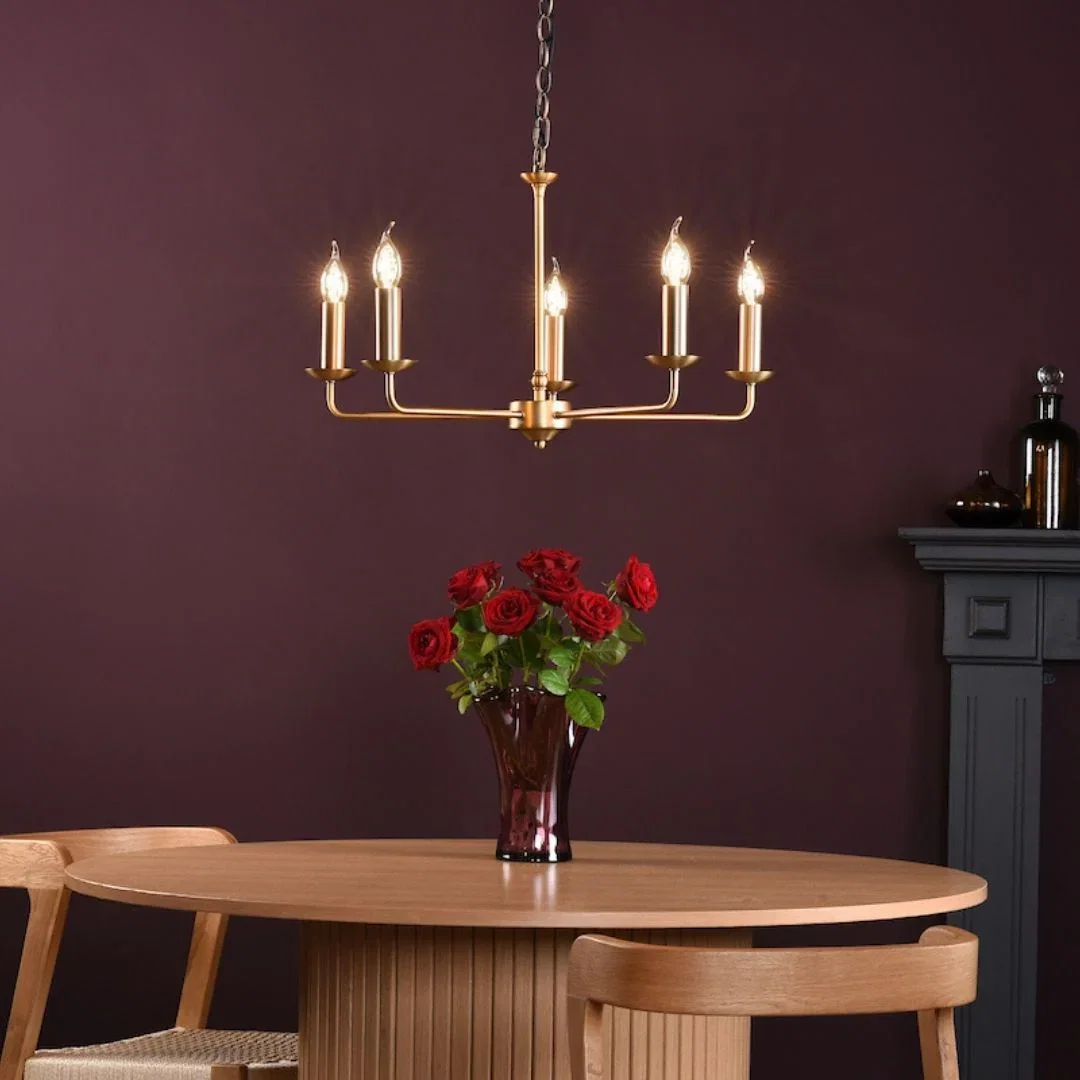 Image of Favian Matte Bronze Chandelier