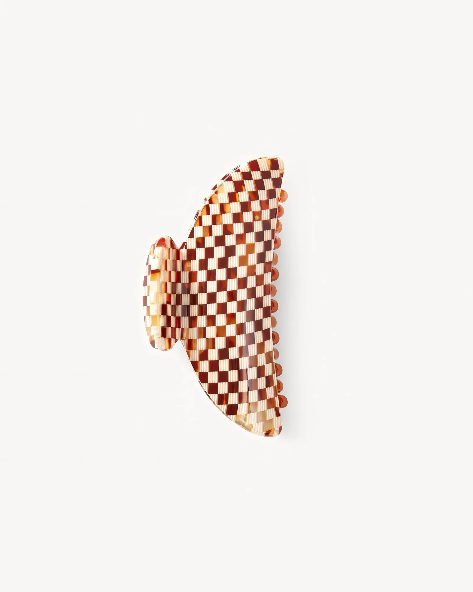 Image of Midi Heirloom Claw in Tortoise Checker