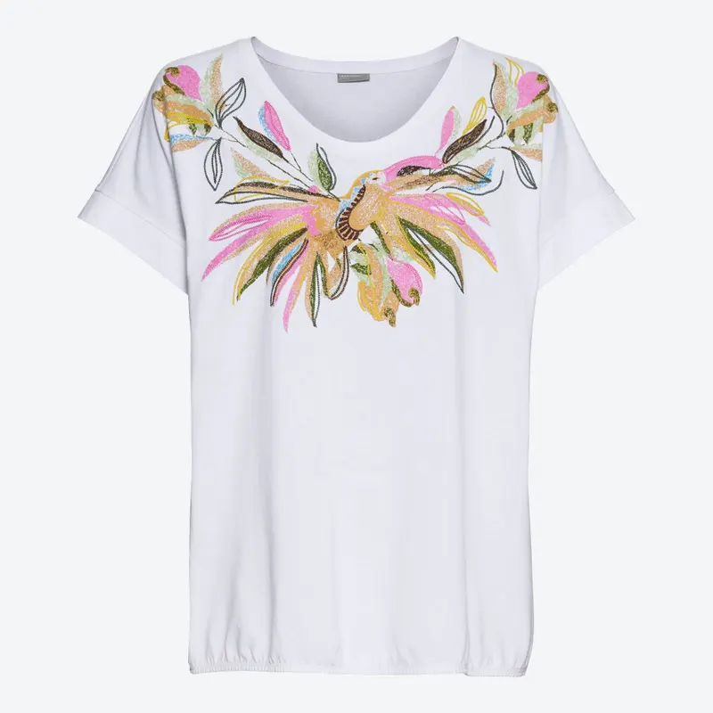 Damen-T-Shirt mit U-Boot-Ausschnitt