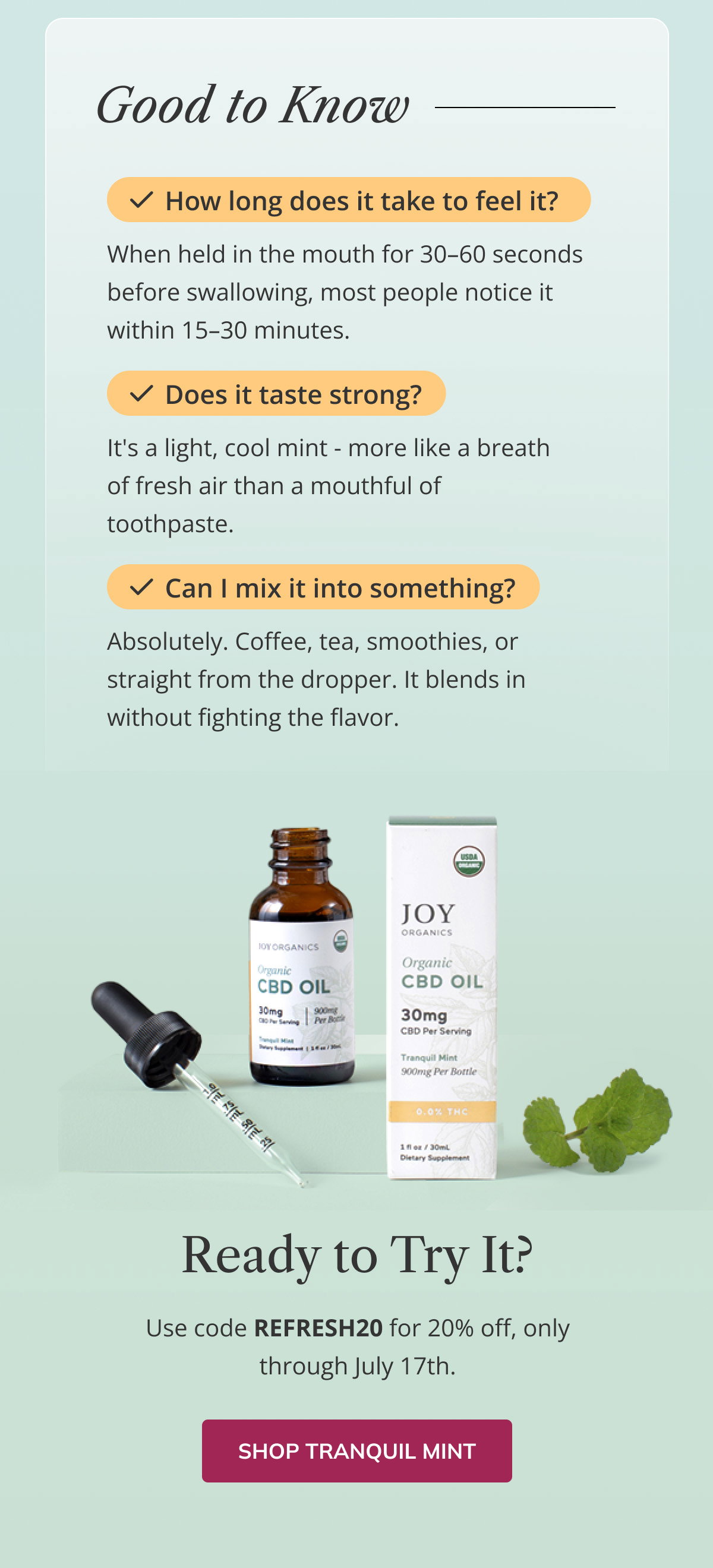 SHOP TRANQUIL MINT