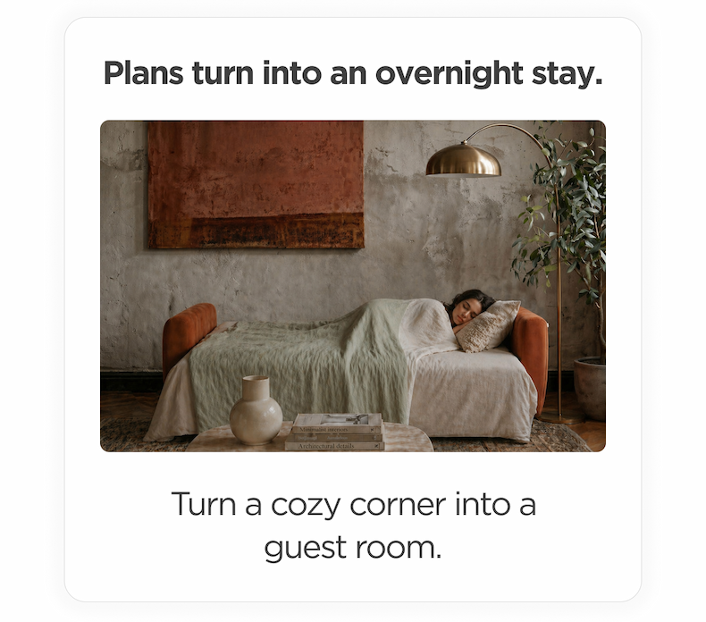 Turn a cozy corner into a guest room