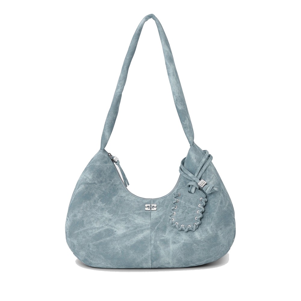 Image of Bou Hobo Medium Denim Bag - Blue