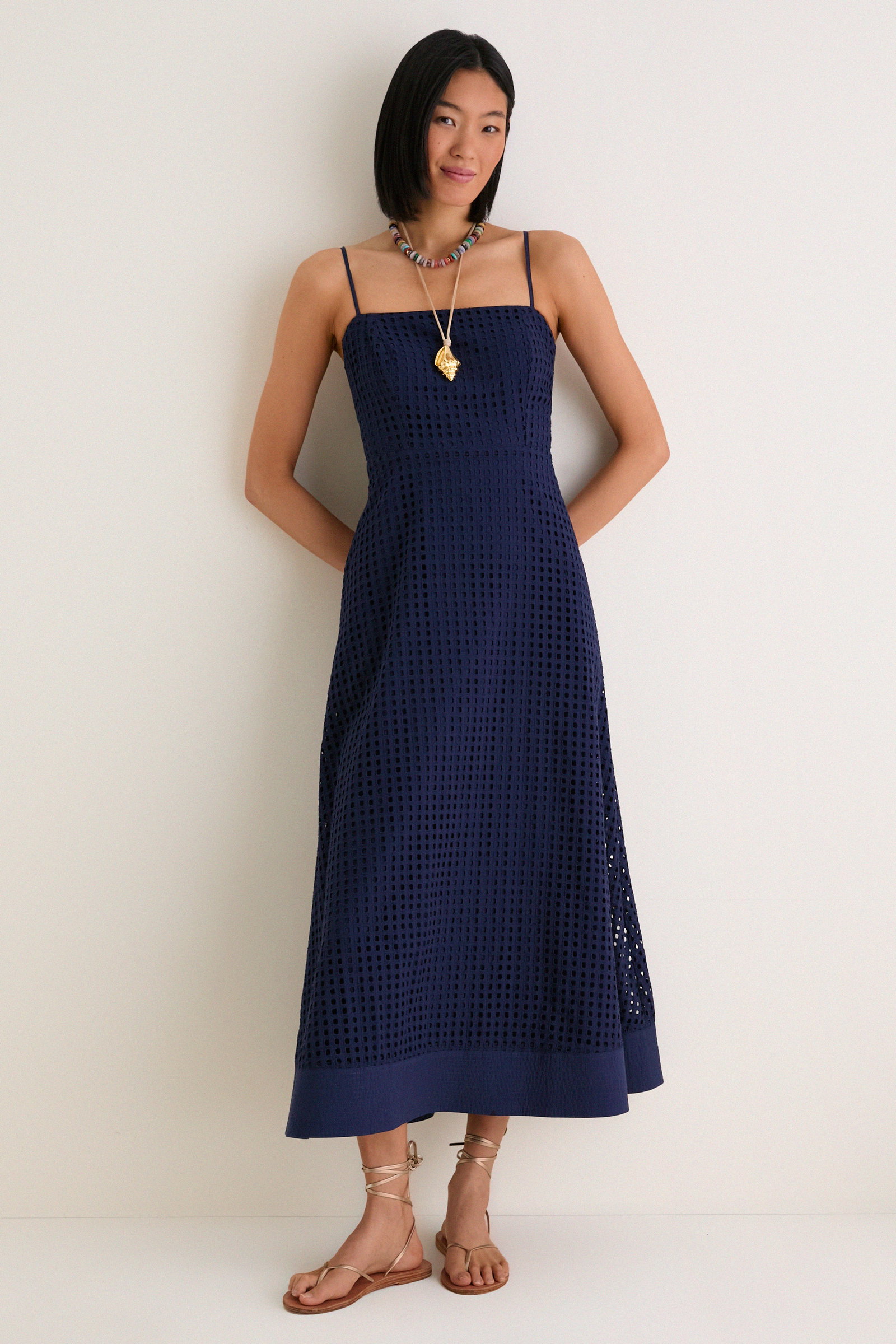 Image of Ink Eyelet Rhea Dress
