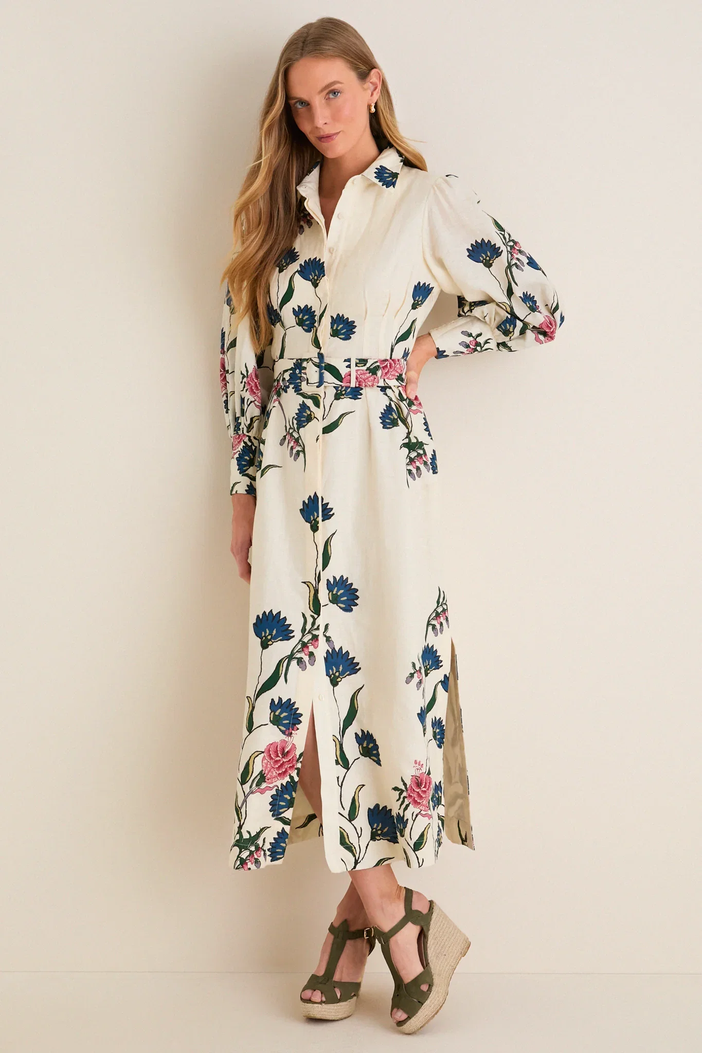 Image of Belle Bouquet Cotton Linen Therese Dress