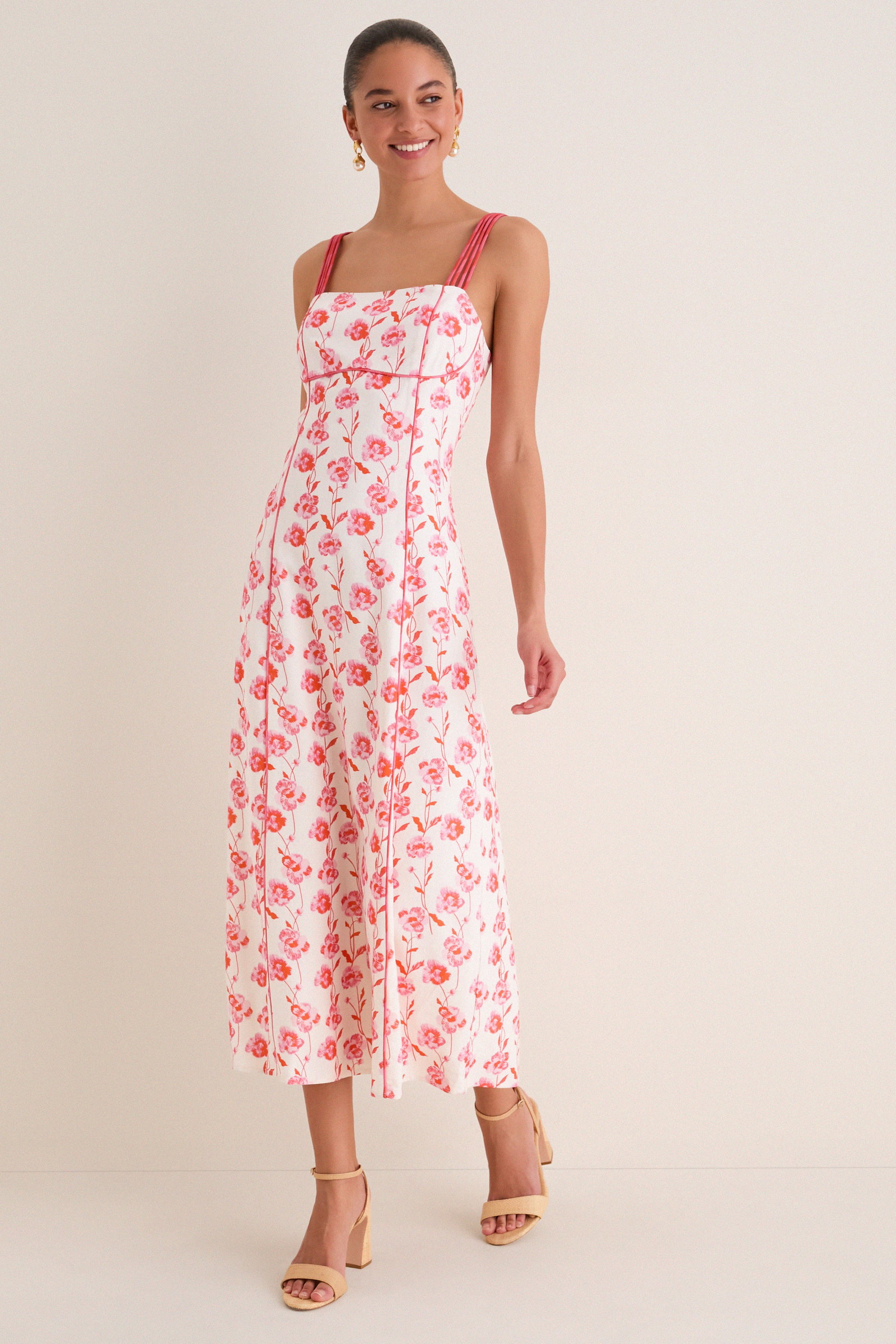Image of Poppy Trellis Floral Cordelia Maxi Dress