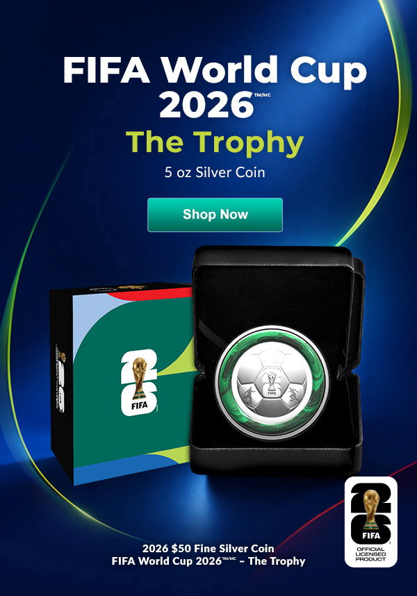 5 oz Silver FIFA World Cup 2026TM/MC: The Trophy Coin
