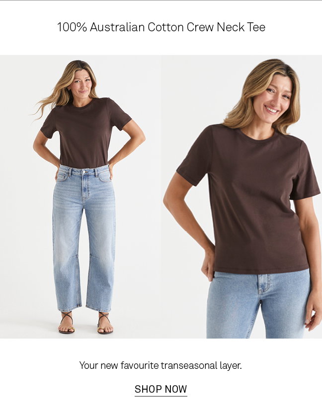 Classic Crew Neck Tee - Chocolate