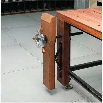 Woodworking Bench Screw Leg Vise Workbench Inertia Leg Clamps with Handwheel & Parallel X-Bracket, Stainless Steel Screws, Heavy Duty Woodworking Table Vise Clamps Set for DIY Accessories