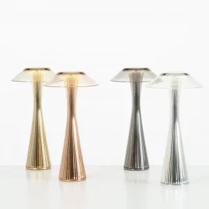 Kartell Space TL, rechargeable table lamp for summer spaces