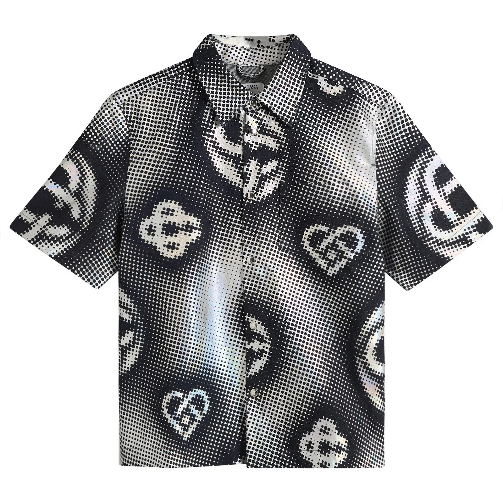 Casablanca Pearlescent Monogram Denim Shirt