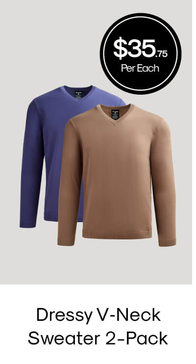 Dressy V‑Neck Sweater 2-Pack