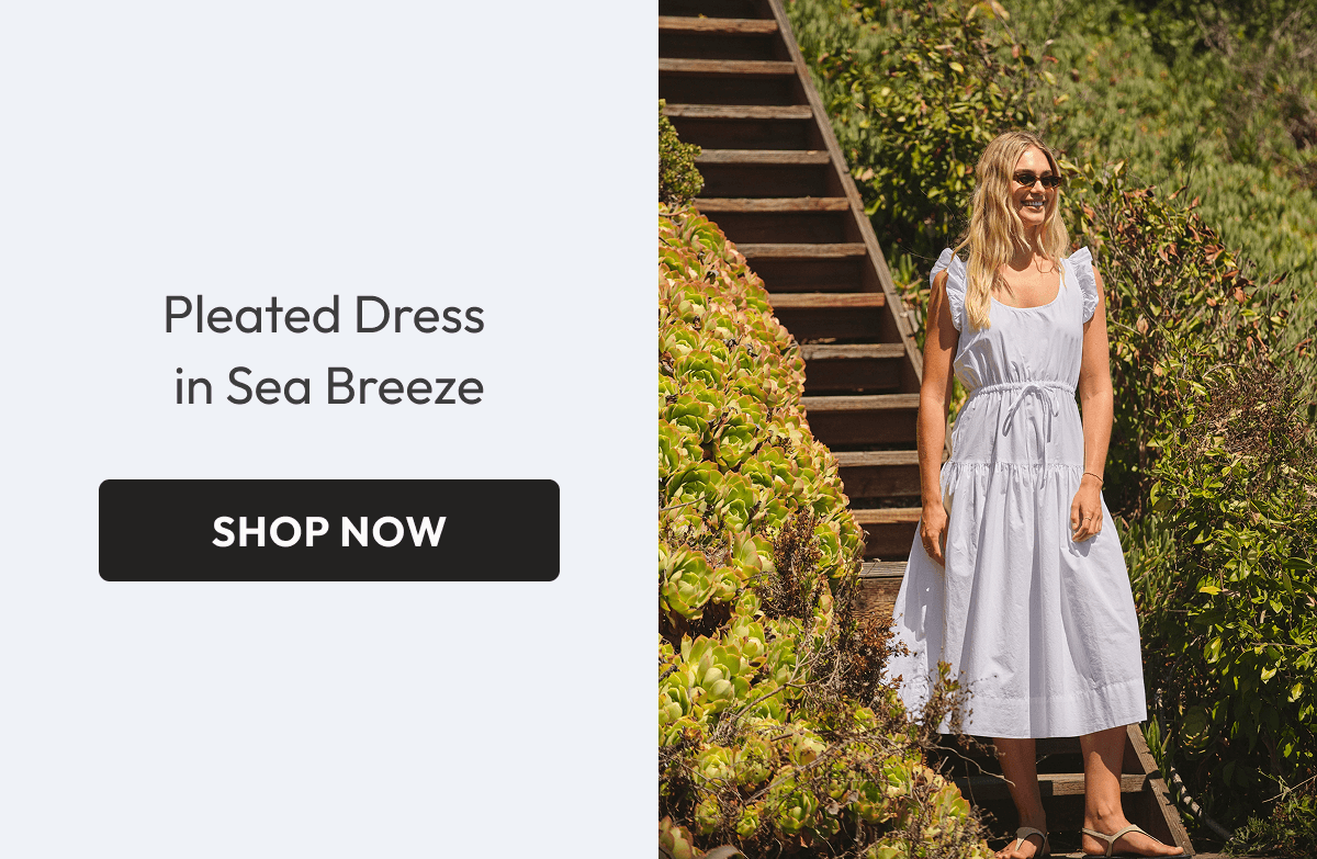 Pleated Dress in Sea Breeze