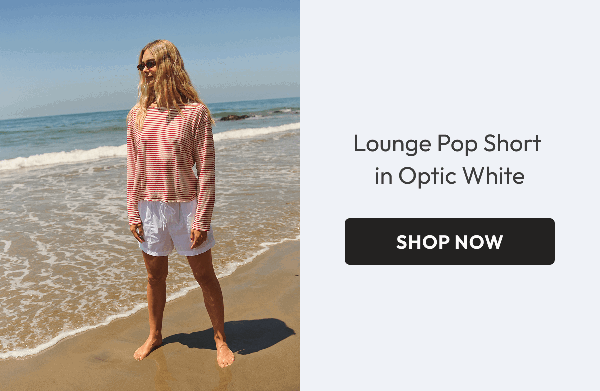 Lounge Pop Short in Optic White