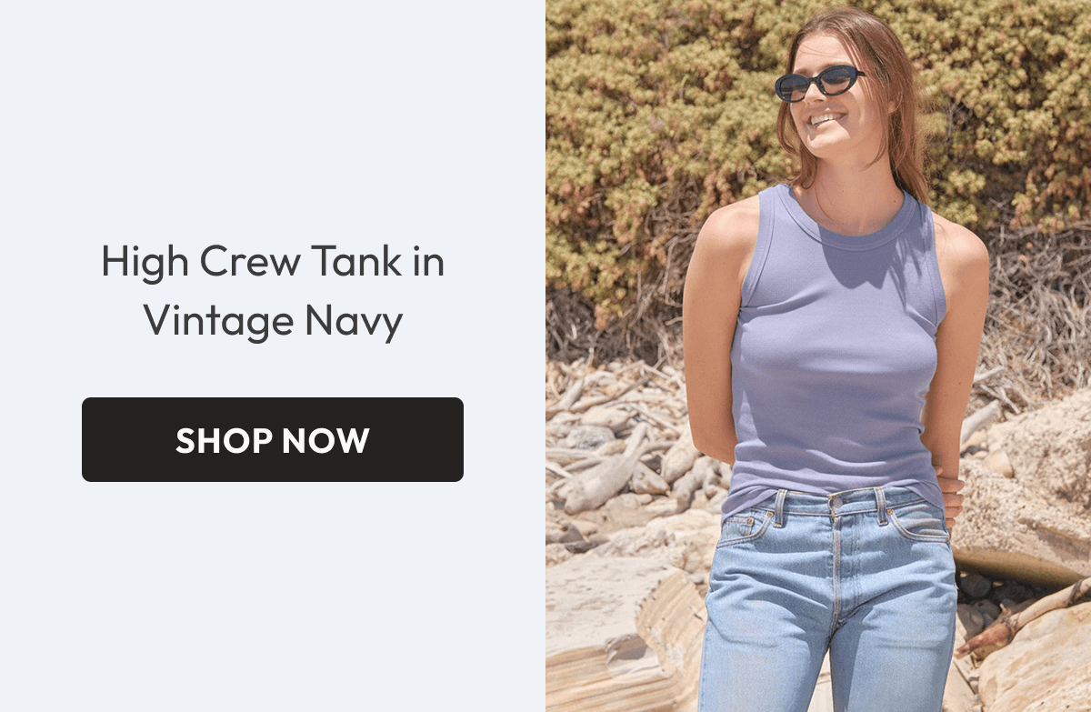 High Crew Tank in Vintage NaVY