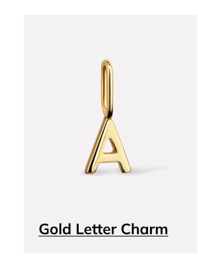 Gold Letter Charm Gold Letter Charm
