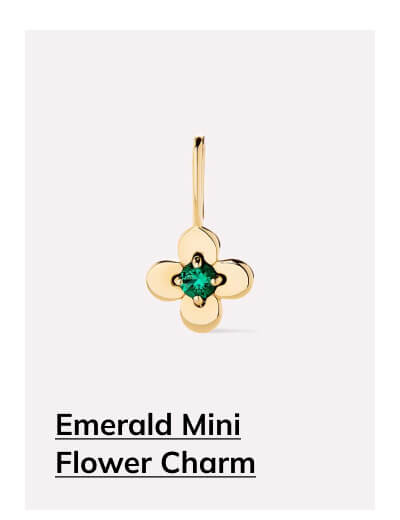 Emerald Mini Flower CHarm Emerald Mini Flower CHarm