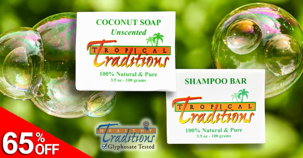 65% OFF Unscented Coconut Soap, Shampoo Bars