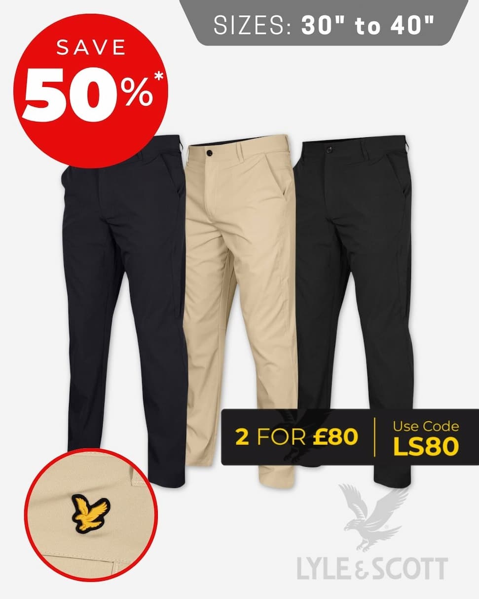 Lyle & Scott Mens 2026 Stretch Durable Versatile Chino Golf Trousers