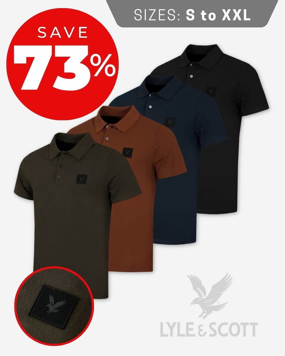 Lyle & Scott Mens Supima Cotton Short Sleeve Luxury Logo Golf Polo Shirt