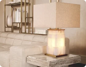Fabiano 30.31 inch 5 watt Alabaster with Antique Brass Table Lamp Portable Light by Eichholtz