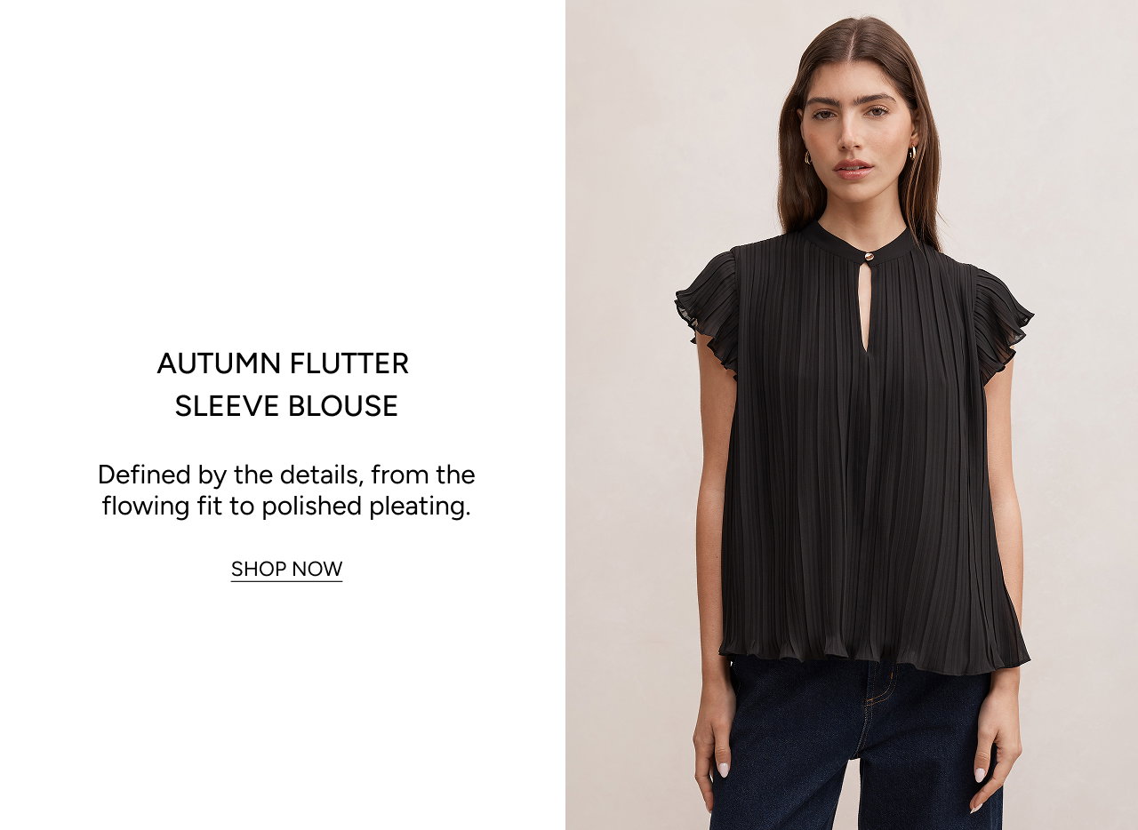 Autumn Flutter Sleeve Blouse