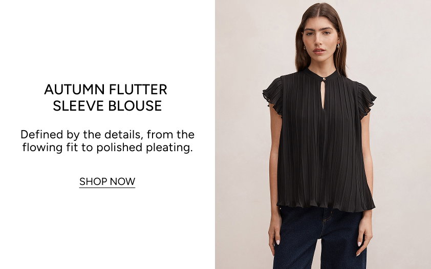 Autumn Flutter Sleeve Blouse