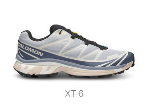 Salomon XT-6 Sneakers in Light Blue/Blue/Almond