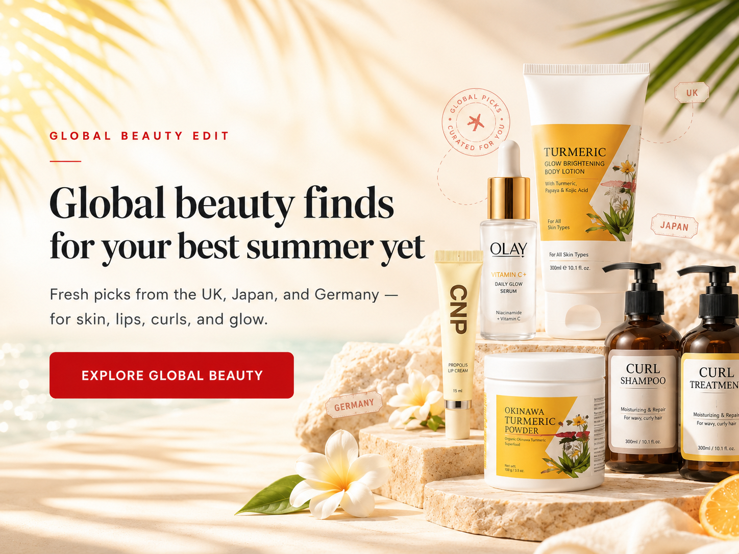 Global beauty finds for your best summer yet — UK, Japan and Germany products