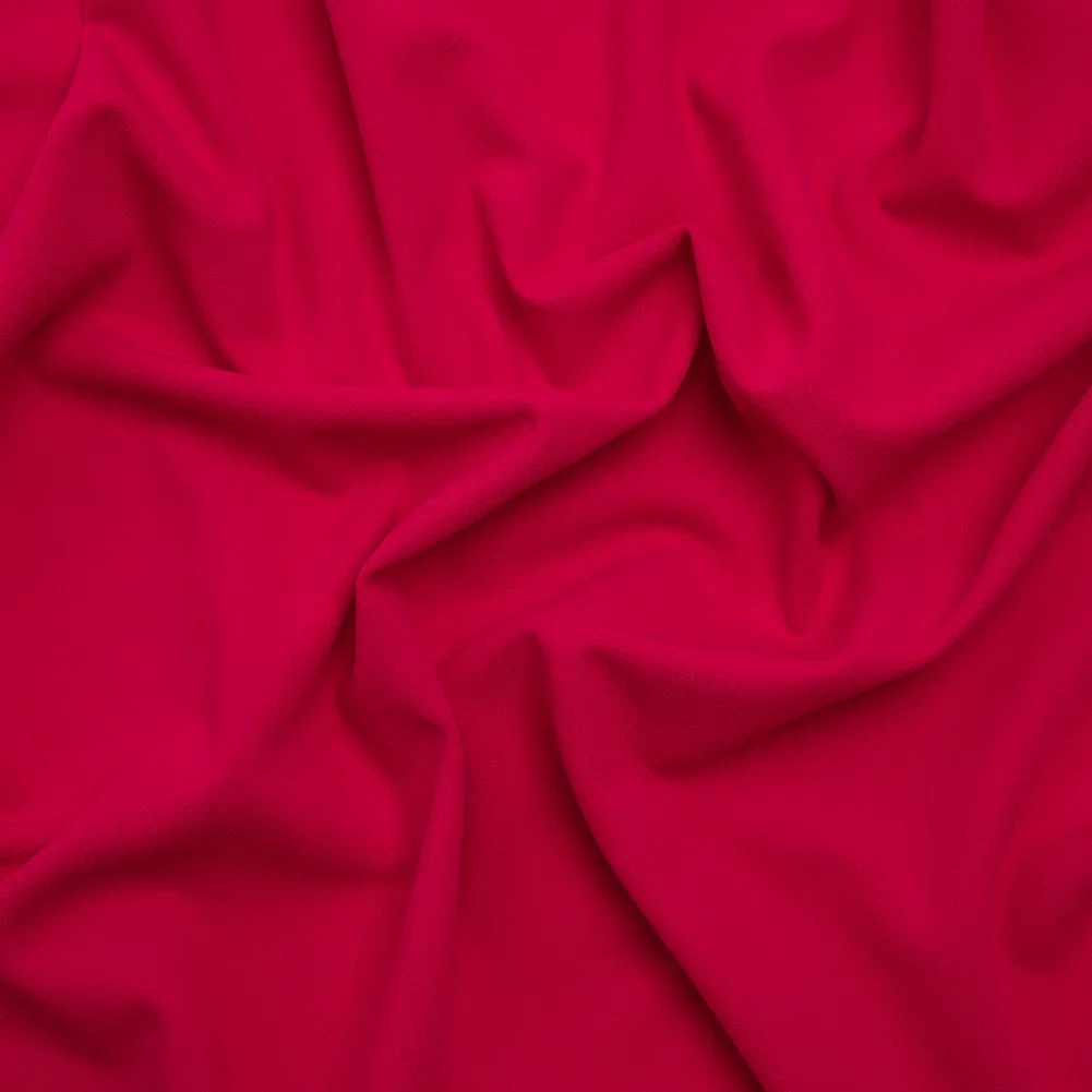 Image of Stretch Polyester Crepe Double Knit - Dragon Fruit Pink - Designer Deadstock