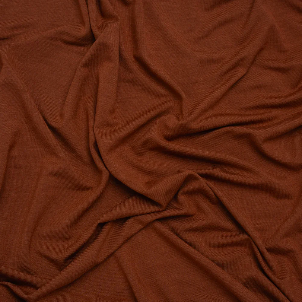 Image of Stretch Rayon Jersey - Cognac - Designer Deadstock