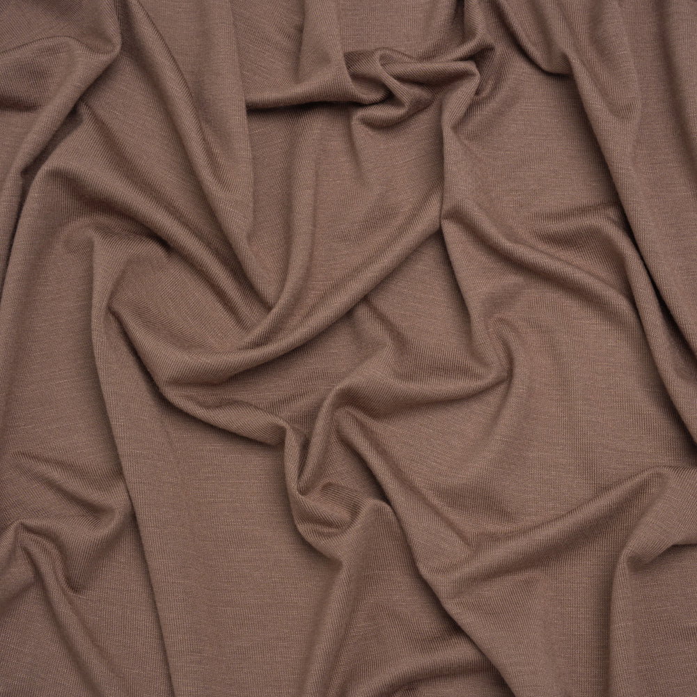 Image of Stretch Rayon Jersey - Mocha Brown - Deadstock