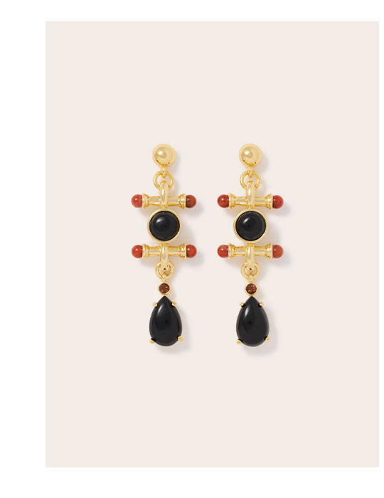 Greek Amphora Motif Drop Earrings