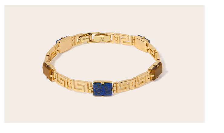 Greek Key Gems Bracelet