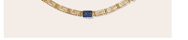 Greek Key Gems Necklace