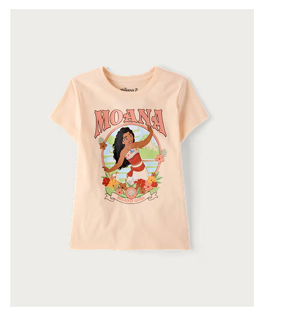 Girls Moana™ Floral Graphic Tee