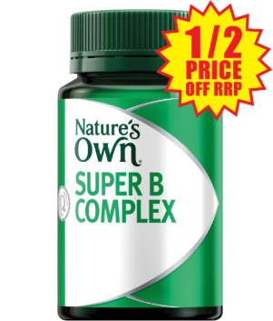 Nature's Own Super B Complex 60 Tablets 1/2 price off RRP at Chemist Warehouse sale ends 22 July 2026