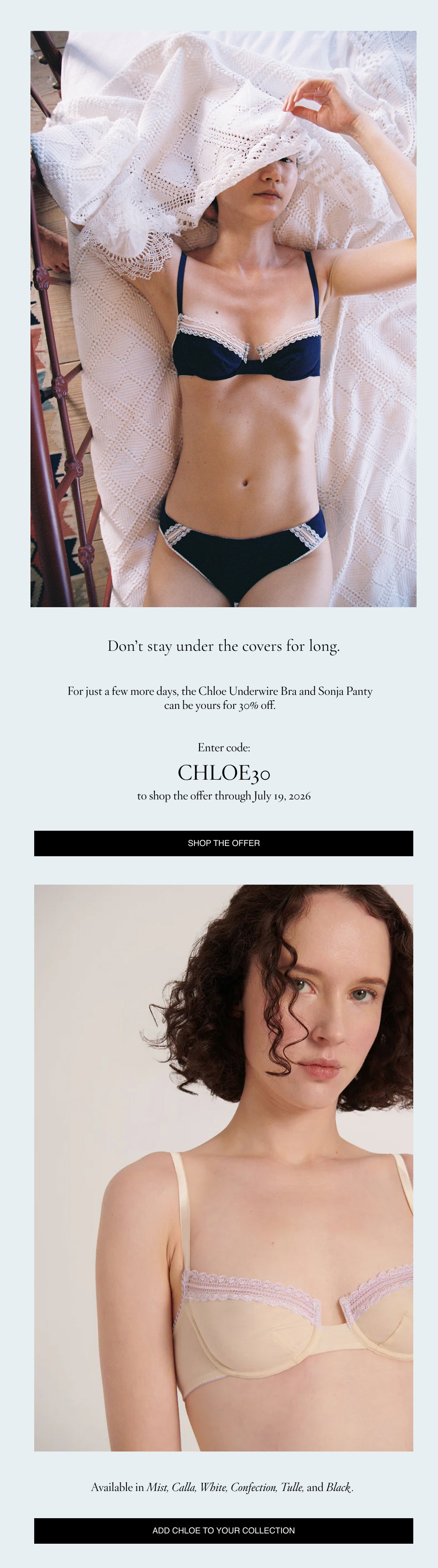 The Chloe & Sonja, now 30% off for a limited time 
