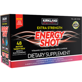 Kirkland Signature Extra Strength Energy Shot, 48 Bottles, 2 Ounces Each