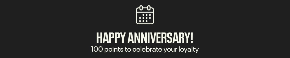 Happy Anniversary! 100 points to celebrate your loyalty