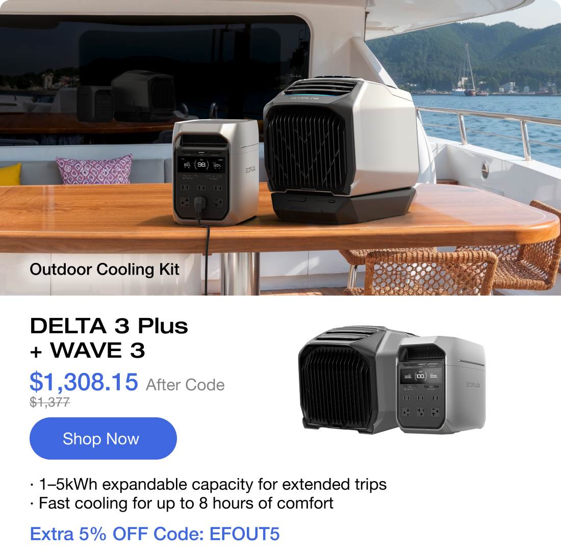 DELTA 3 Plus + WAVE 3 $1,308.15 After Code $1,377 [Shop Now]